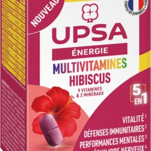 Upsa Energie Multivitamines Hibiscus - 30 comprimés à avaler