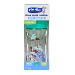 Dodie Bib 3 Inita/Col Verre 270Ml 0-6M V