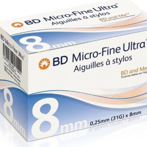 BD Micro Fine+ 8mm (31G) - Aiguilles à stylos x 100