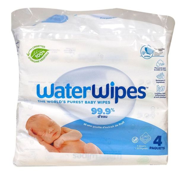 Waterwipes Lingette Bd Bb 4x60