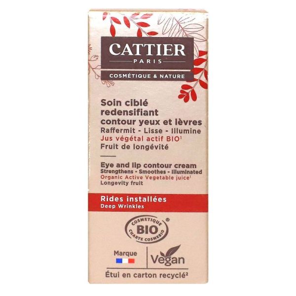 Cattier Soin Ciblé Redensifiant Contour Yeux et Lèvres 15 mL