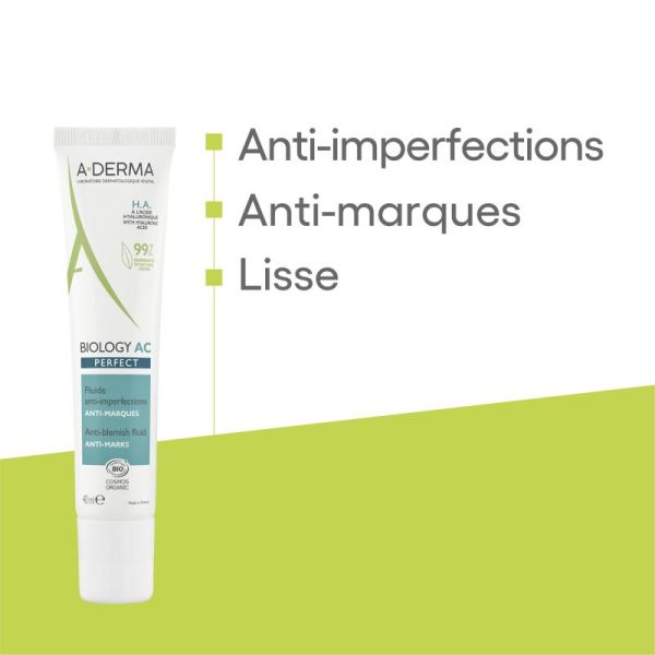 A-DERMA BIOLOGY AC PERFECT Fluide anti-imperfections anti-marques 40mL