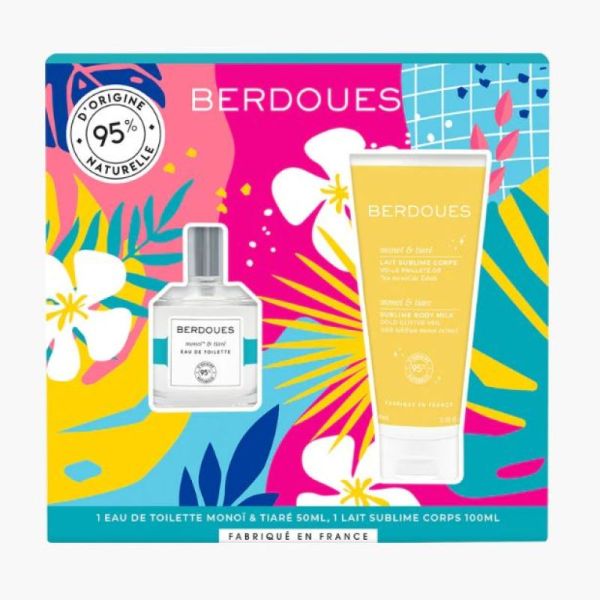 Berdoues Coffret Monoï Tiaré Eau de toilette 50 mL & Lait sublime corps 100 mL