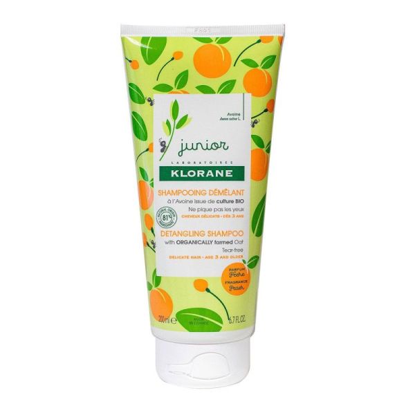 Junior shampooing démêlant pêche 200ml