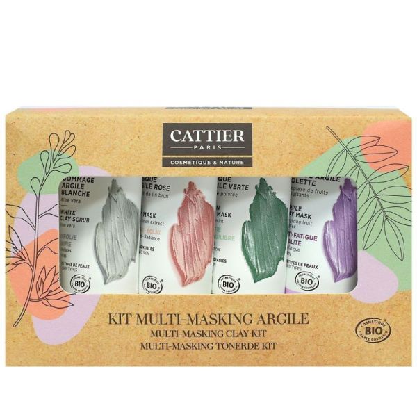 Cattier Coffret multi-masques Argile 4x30 mL