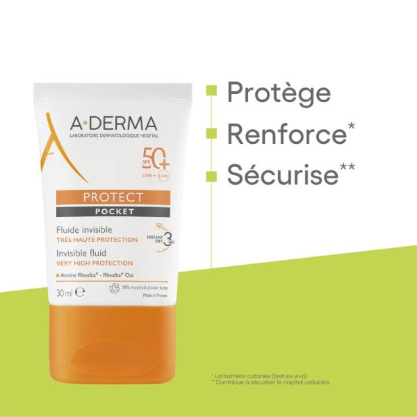 A-Derma Protect Fluide Invisible Pocket Spf 50+  tube 30ML