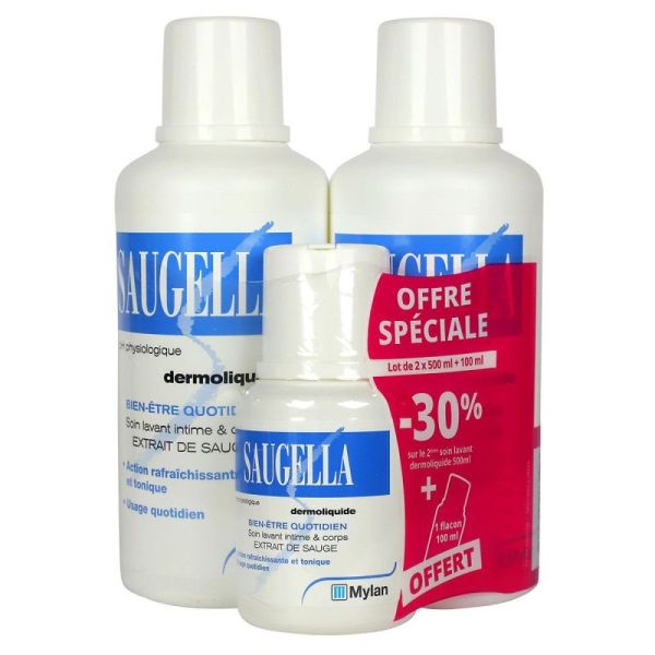 Saugella Dermo 2X500Ml 100Ml Off