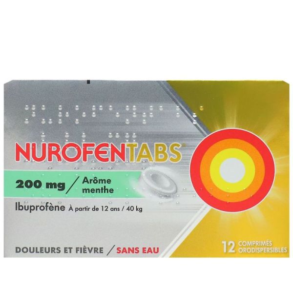 Nurofentabs 200mg Cpr Disp Menthe 12