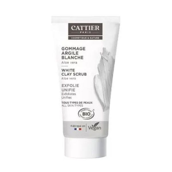 Cattier Mini Gommage Argile Blanche 30 mL - Exfolie et unifie