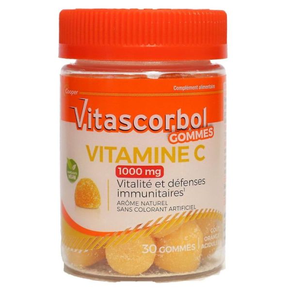 Vitascorbol Gommes Vitamine C 1000mg - 30 gommes