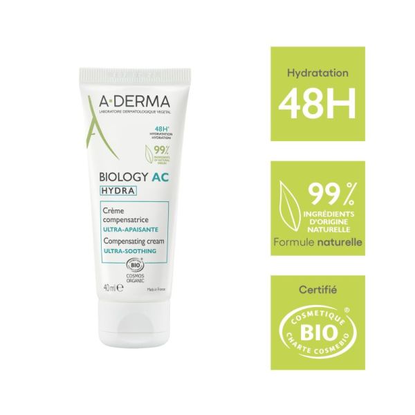A-Derma Biology Ac Hydra Crème Compensatrice 40mL