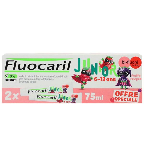 Fluocaril Junior Dent 6-12 Fr Rge 75ml2
