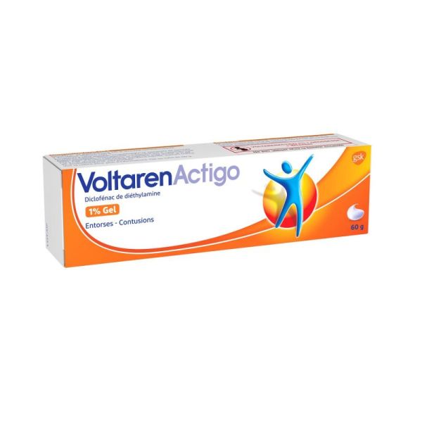 Voltarenactigo 1% Gel Tube 60g Entorses - Contusions