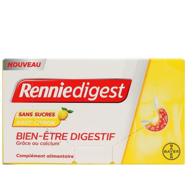 Renniedigest Bien-être digestif - 20 sachets sans sucres goût citron